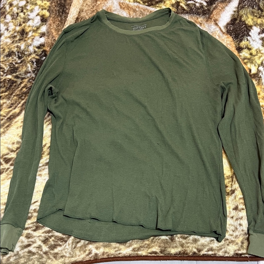 Old Navy Forest Green Long Sleeve Tee